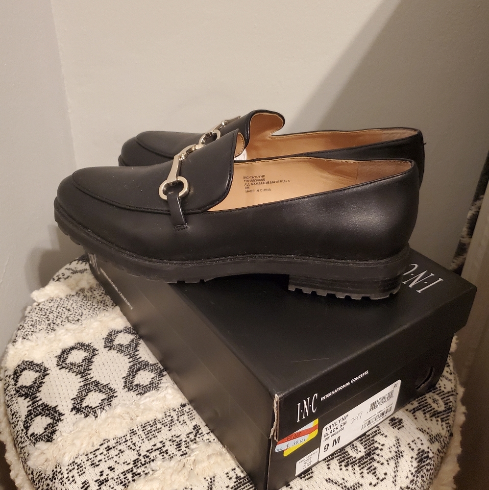 Women's Black I-N-C TAYLYNP Loafer Size 9M